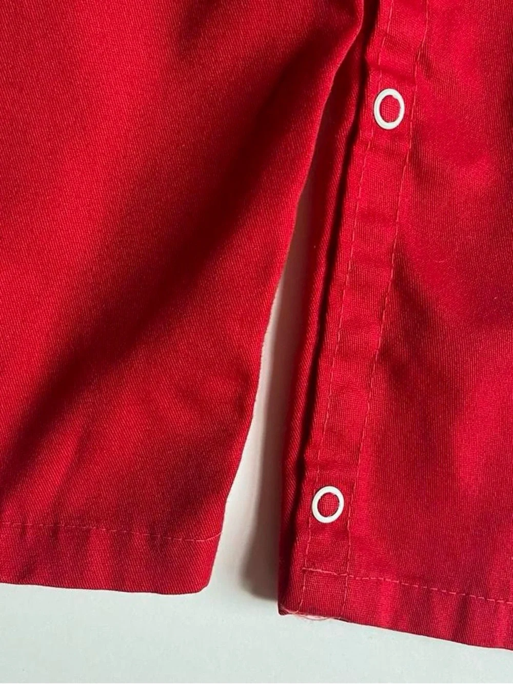 Vintage Kids Bright Red Crossback Overalls
